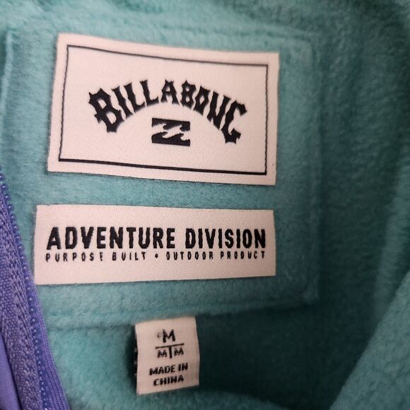 Billabong Womens M Medium Boundary Lite Fleece Half Zip Mock Neck Adventure - Picture 11 of 11